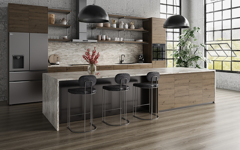 Stone Mountain Oak, HFLOR - SPC Tile Flooring | LX Hausys US